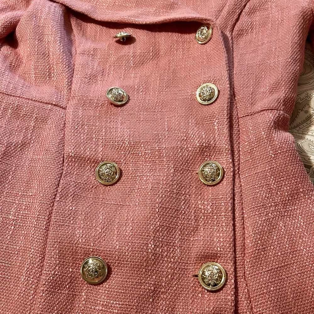 Elegant Pink Double-Breasted Dress - Picture 3 of 4
